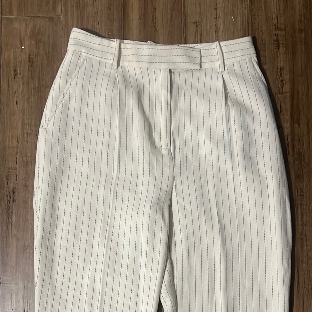 White Striped Pants